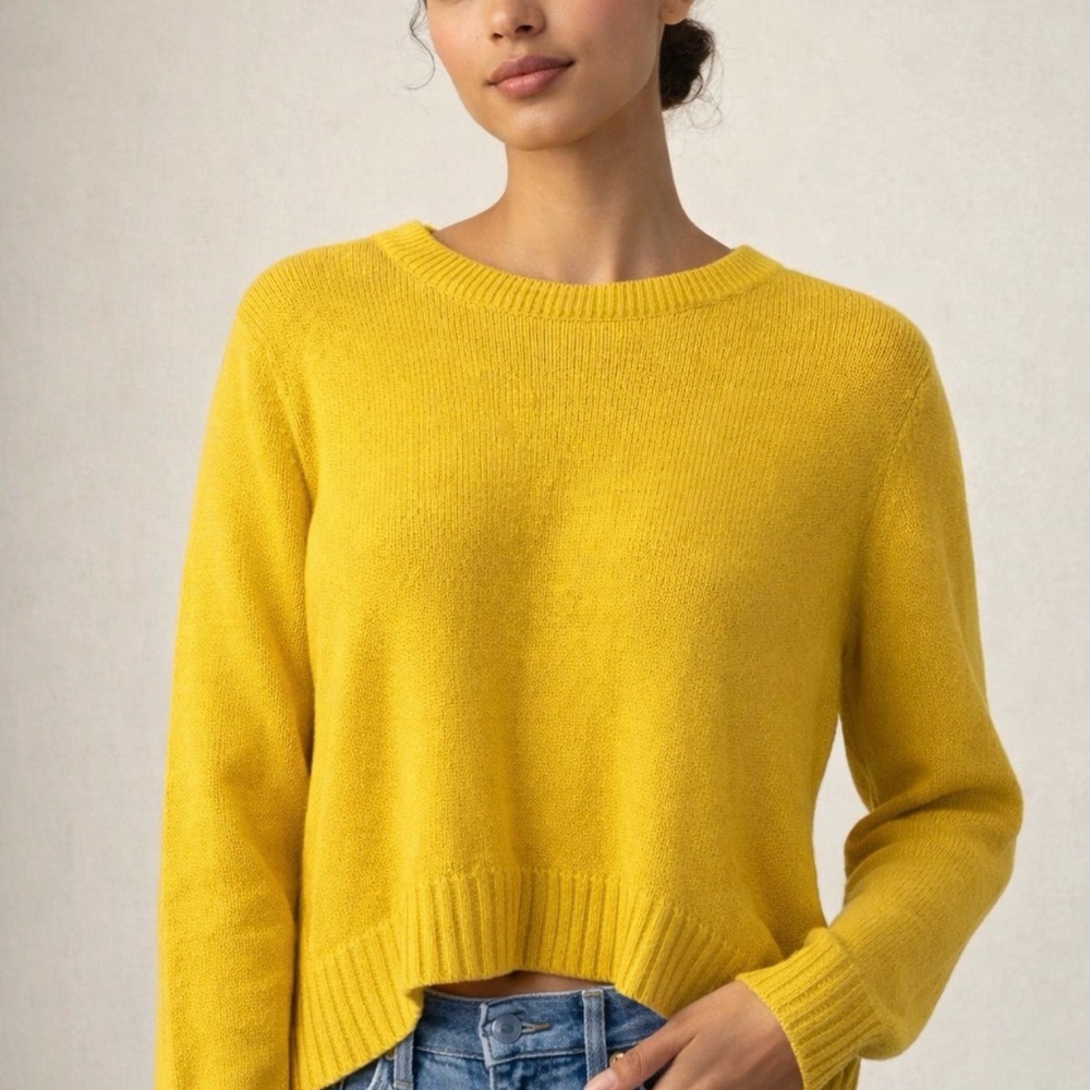 Sunny Yellow Crew Neck Sweater